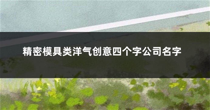 精密模具类洋气创意四个字公司名字
