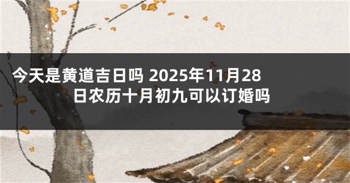 今天是黄道吉日吗 2025年11月28日农历十月初九可以订婚吗