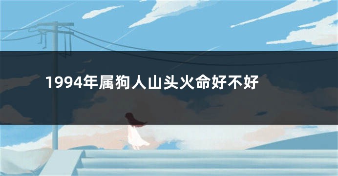1994年属狗人山头火命好不好