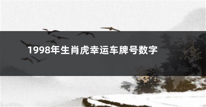 1998年生肖虎幸运车牌号数字