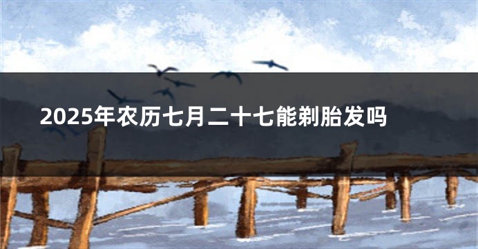 2025年农历七月二十七能剃胎发吗