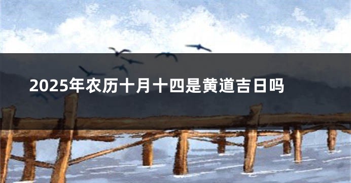 2025年农历十月十四是黄道吉日吗
