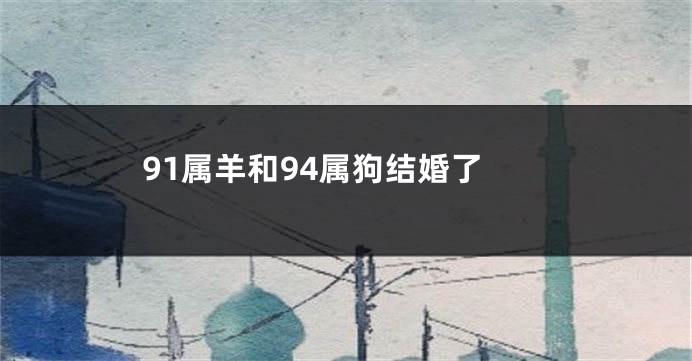 91属羊和94属狗结婚了