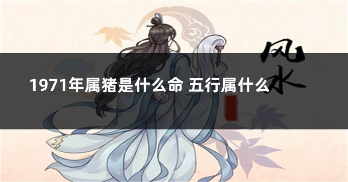 1971年属猪是什么命 五行属什么