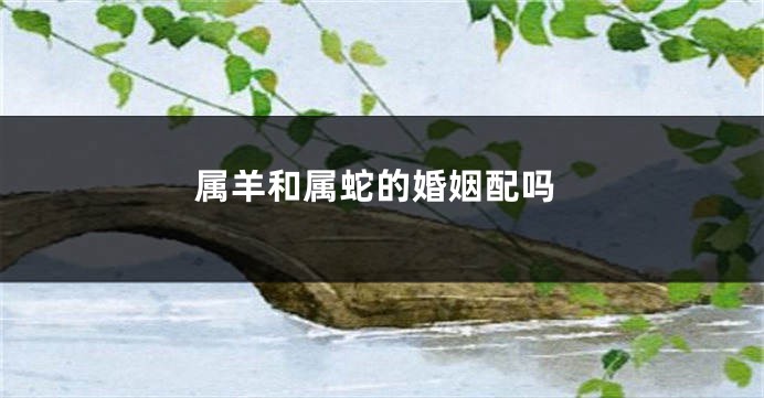 属羊和属蛇的婚姻配吗