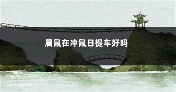 属鼠在冲鼠日提车好吗