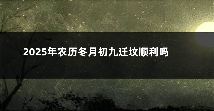 2025年农历冬月初九迁坟顺利吗