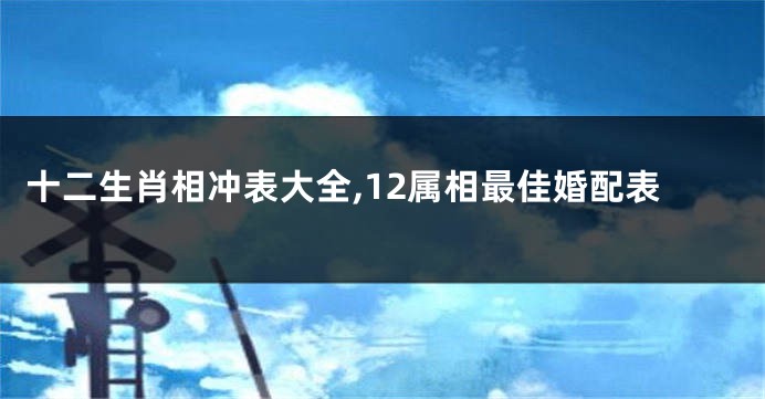 十二生肖相冲表大全,12属相最佳婚配表
