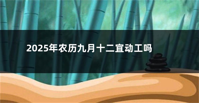 2025年农历九月十二宜动工吗