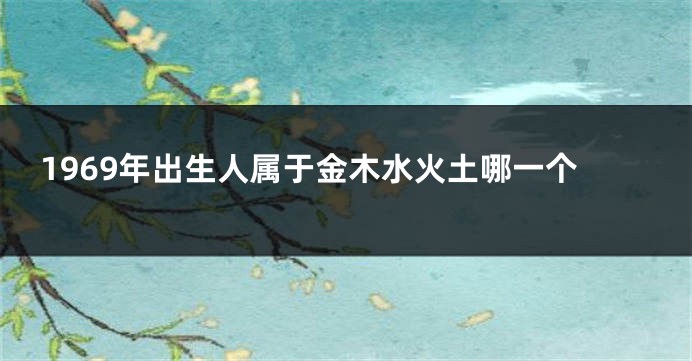 1969年出生人属于金木水火土哪一个