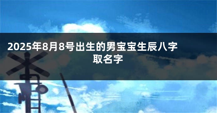 2025年8月8号出生的男宝宝生辰八字取名字