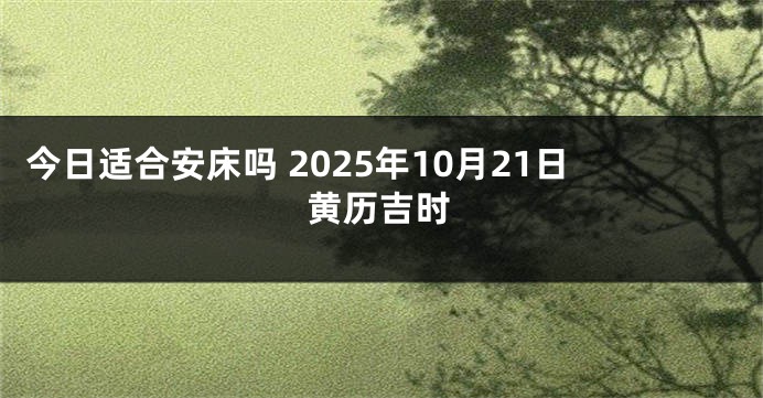 今日适合安床吗 2025年10月21日黄历吉时