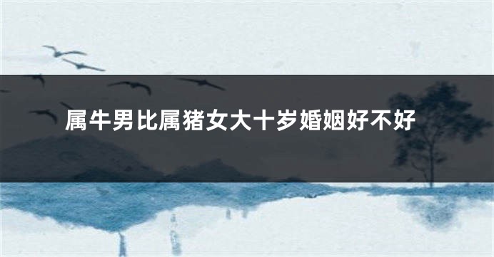 属牛男比属猪女大十岁婚姻好不好