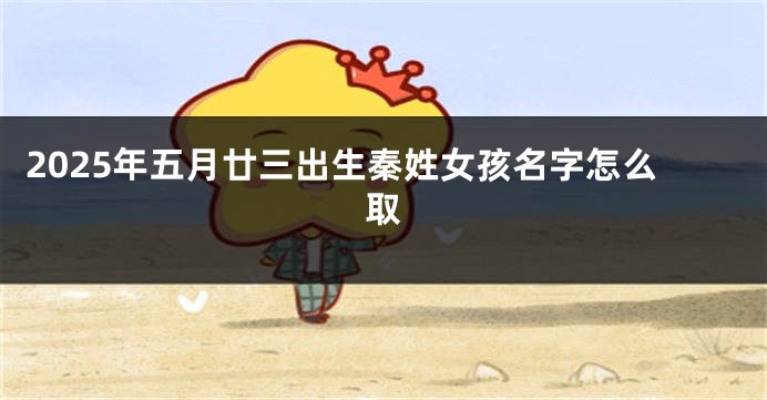 2025年五月廿三出生秦姓女孩名字怎么取