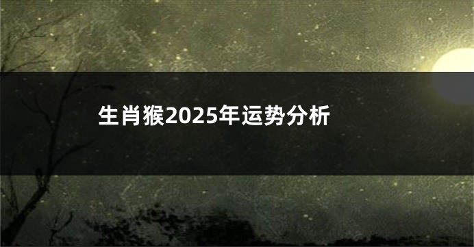 生肖猴2025年运势分析