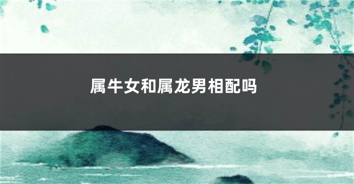 属牛女和属龙男相配吗