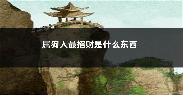 属狗人最招财是什么东西