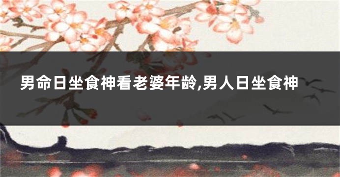 男命日坐食神看老婆年龄,男人日坐食神