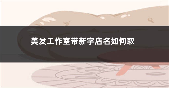 美发工作室带新字店名如何取