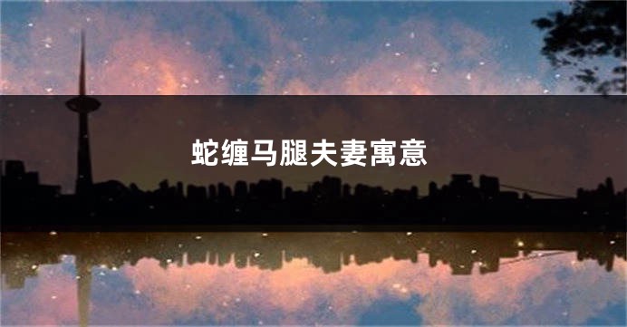 蛇缠马腿夫妻寓意