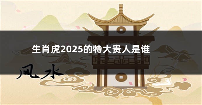 生肖虎2025的特大贵人是谁