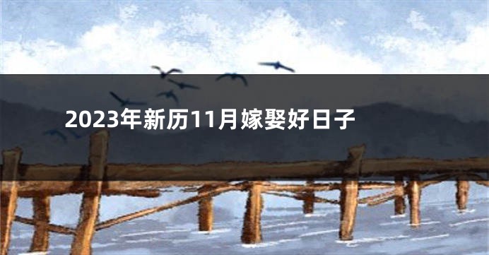 2023年新历11月嫁娶好日子