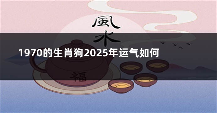 1970的生肖狗2025年运气如何
