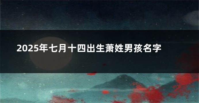 2025年七月十四出生萧姓男孩名字