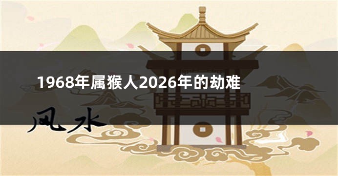1968年属猴人2026年的劫难