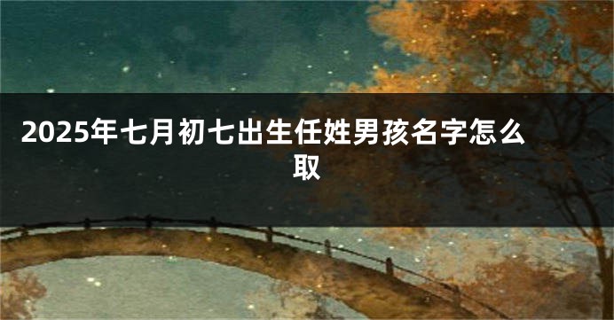 2025年七月初七出生任姓男孩名字怎么取