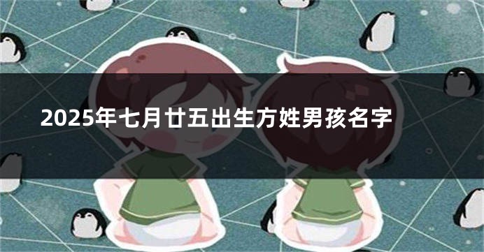 2025年七月廿五出生方姓男孩名字
