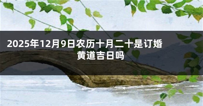 2025年12月9日农历十月二十是订婚黄道吉日吗