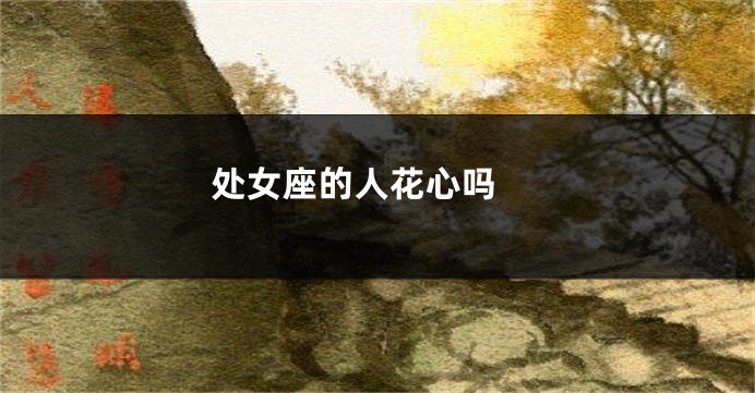 处女座的人花心吗 