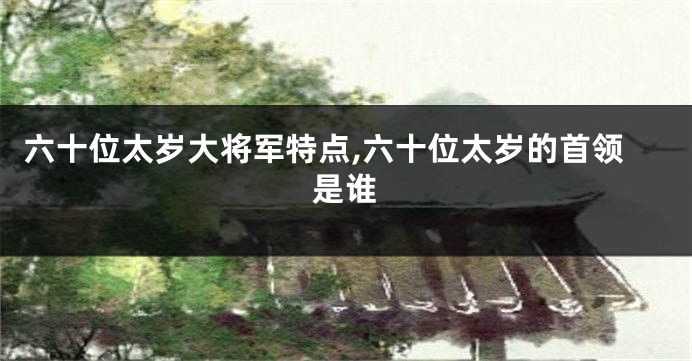 六十位太岁大将军特点,六十位太岁的首领是谁