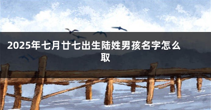 2025年七月廿七出生陆姓男孩名字怎么取