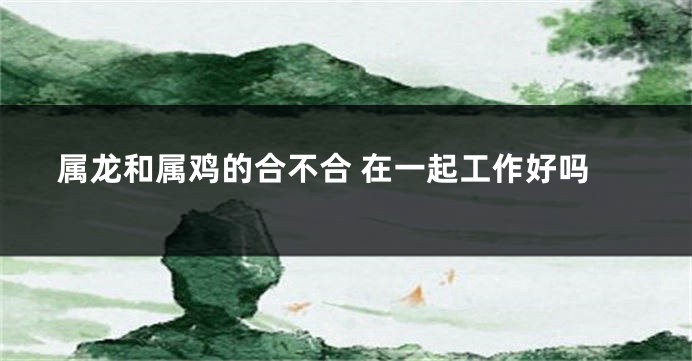 属龙和属鸡的合不合 在一起工作好吗