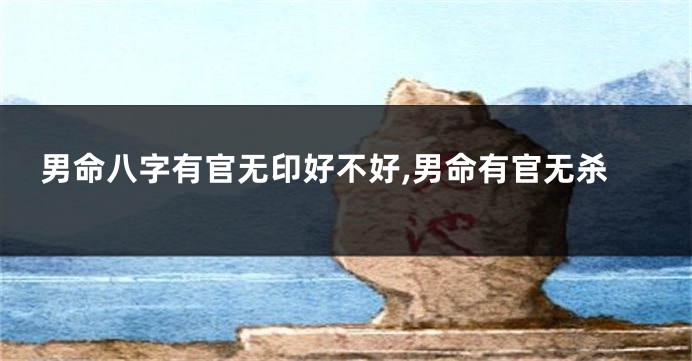 男命八字有官无印好不好,男命有官无杀