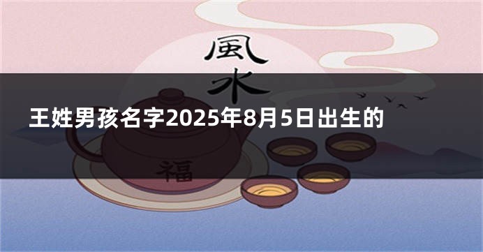 王姓男孩名字2025年8月5日出生的