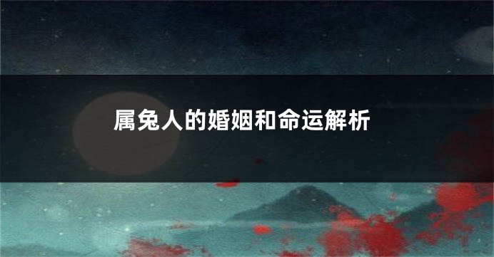 属兔人的婚姻和命运解析