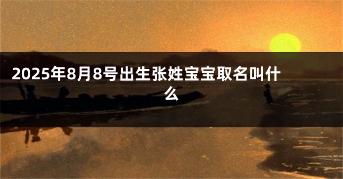 2025年8月8号出生张姓宝宝取名叫什么
