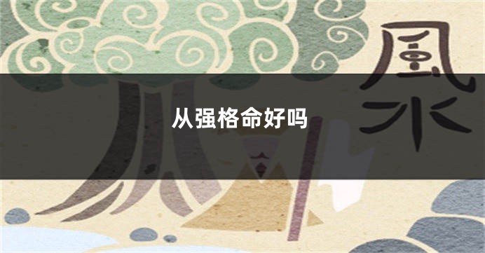 从强格命好吗