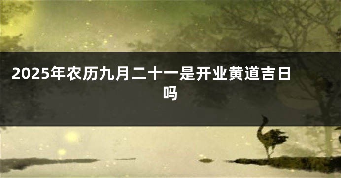 2025年农历九月二十一是开业黄道吉日吗