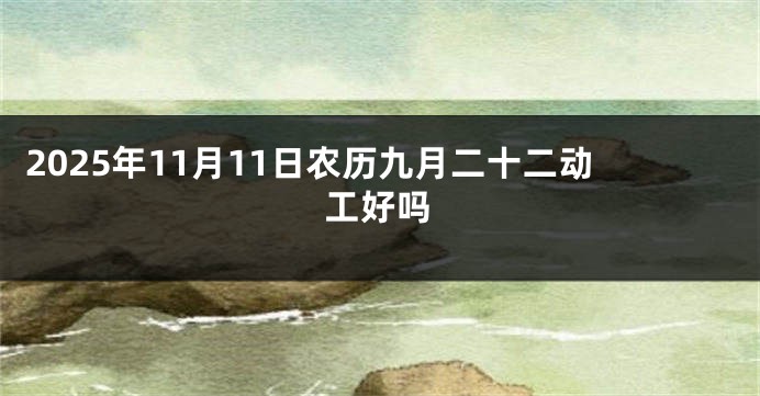 2025年11月11日农历九月二十二动工好吗