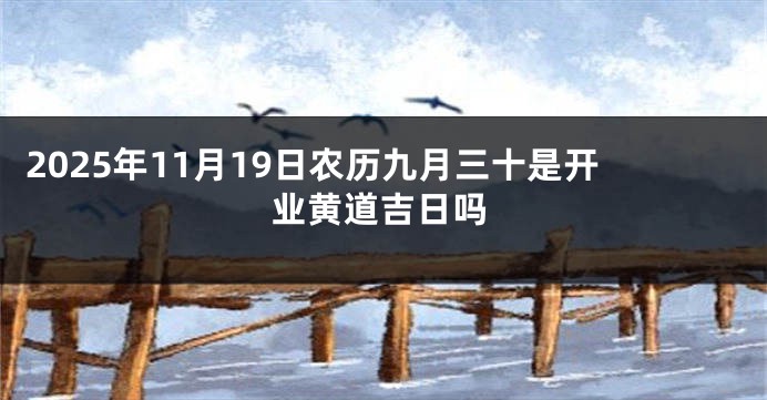 2025年11月19日农历九月三十是开业黄道吉日吗