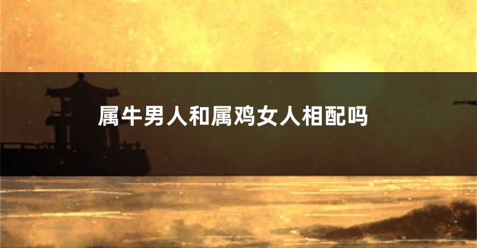 属牛男人和属鸡女人相配吗