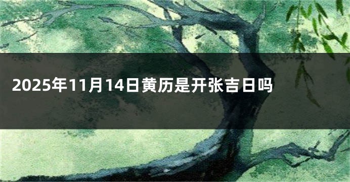 2025年11月14日黄历是开张吉日吗