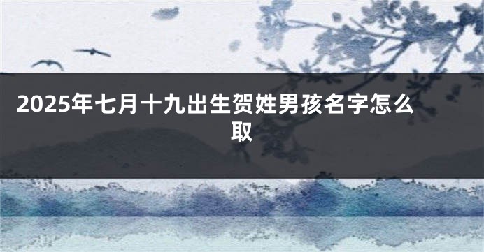 2025年七月十九出生贺姓男孩名字怎么取