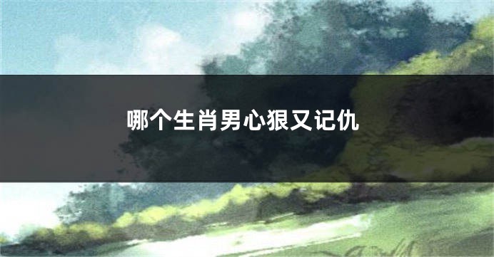 哪个生肖男心狠又记仇