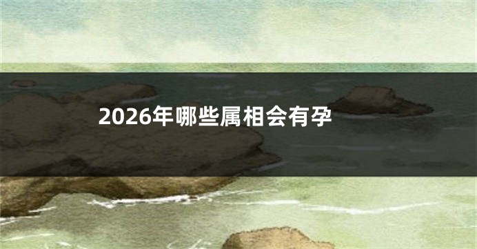 2026年哪些属相会有孕
