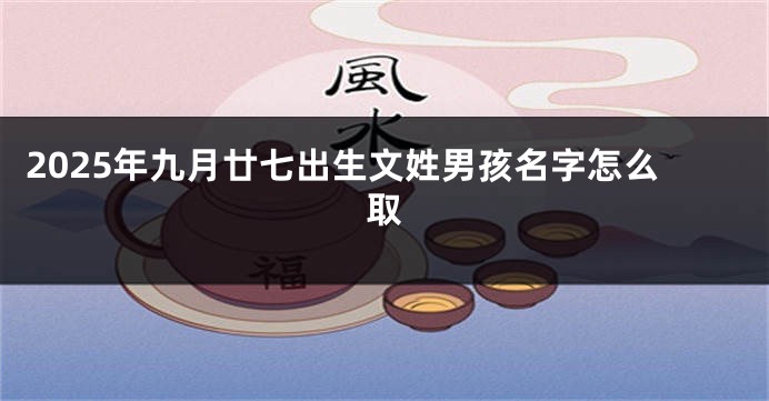 2025年九月廿七出生文姓男孩名字怎么取